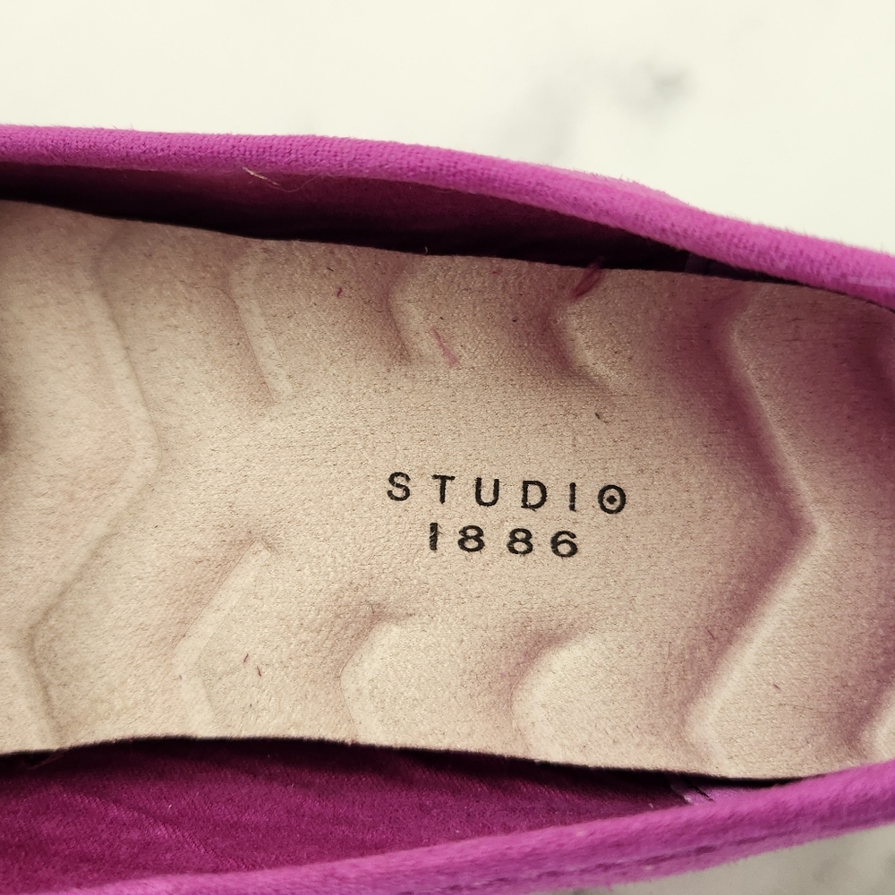 Studio 1886 Flat Braided Loafers Size 7 Purple Color - Picture 3 of 12
